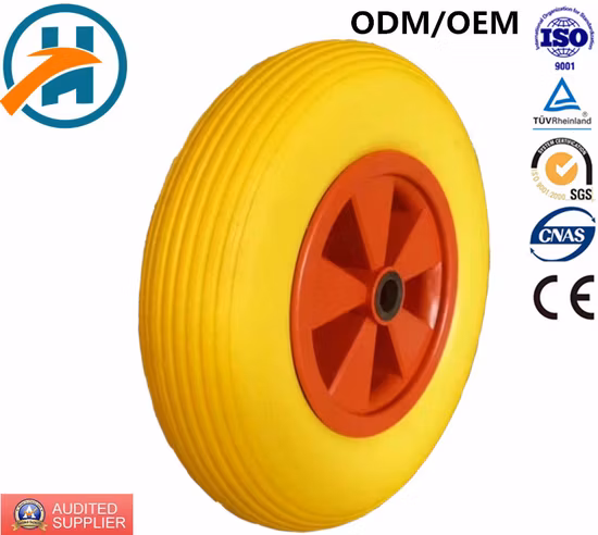 プラスチックリム付きの高品質PUトロリーホイール