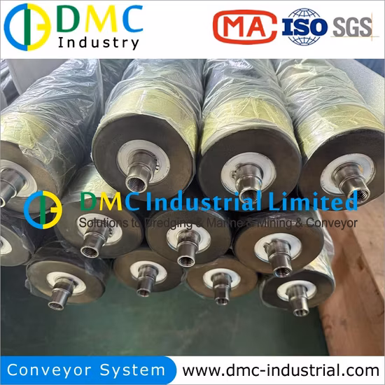 ベルト生産材料搬送ポリウレタンローラーSBR NBR FKM EPDMコンベア用ゴムローラー